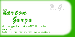 marton gorzo business card